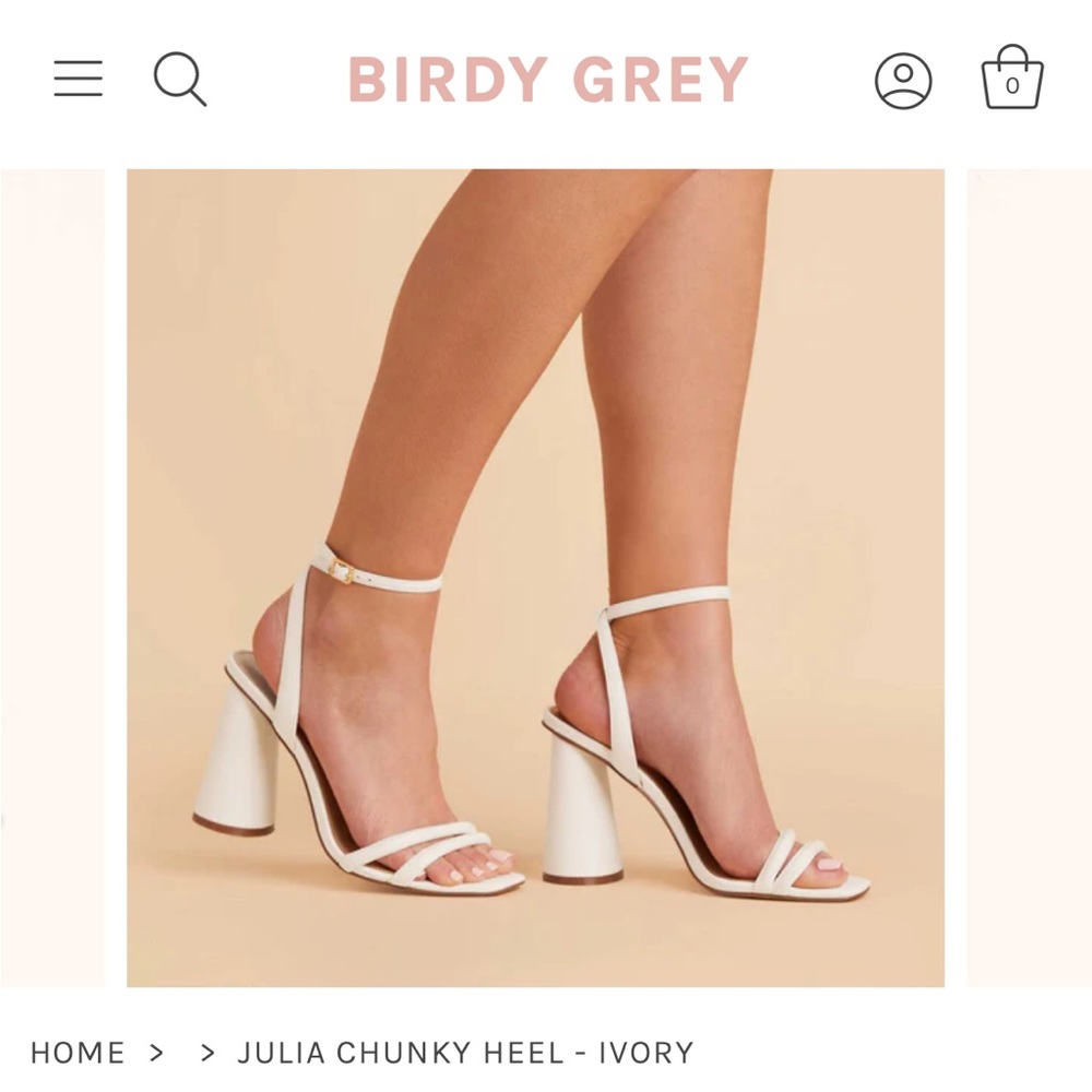 Birdy Grey Bridal Heels NWT